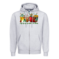 Heather Grey Ay Ay  Ay Ay Canta y No Llores Coffee Cups Zipper Hoodie - texasbilliewilder