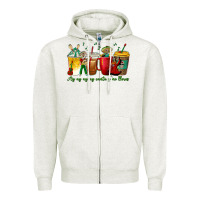 Oatmeal Heather Ay Ay  Ay Ay Canta y No Llores Coffee Cups Zipper Hoodie - texasbilliewilder