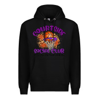 Black courtside social club Premium Hoodie - MaliasSmallBusiness