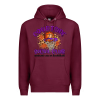 Burgundy courtside social club Premium Hoodie - MaliasSmallBusiness