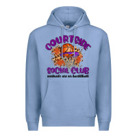 Colony Blue courtside social club Premium Hoodie - MaliasSmallBusiness