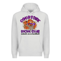 Dove Grey courtside social club Premium Hoodie - MaliasSmallBusiness