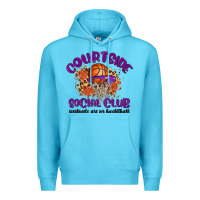 Ocean Blue courtside social club Premium Hoodie - MaliasSmallBusiness