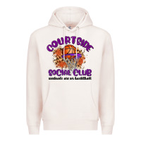 Pale Pink courtside social club Premium Hoodie - MaliasSmallBusiness