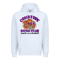 White courtside social club Premium Hoodie - MaliasSmallBusiness