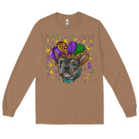 Toasted Coconut mardi gras french bulldog Long Sleeve Tee - RanaPortraitStore