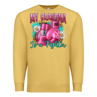Antique Gold Breast Cancer My Grandma Is A Fighter Premium Sweatshirt - Artiststas