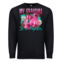 Black Breast Cancer My Grandma Is A Fighter Premium Sweatshirt - Artiststas