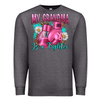 Charcoal Heather Breast Cancer My Grandma Is A Fighter Premium Sweatshirt - Artiststas