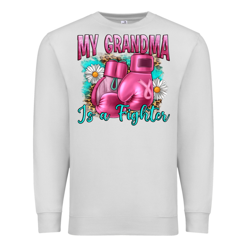 Breast Cancer My Grandma Is A Fighter Premium Sweatshirt by Artiststas | Teevron