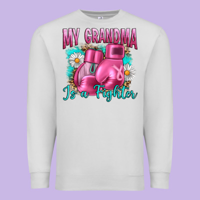 Breast Cancer My Grandma Is A Fighter Premium Sweatshirt Designed By Artiststas