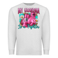 Oatmeal Heather Breast Cancer My Grandma Is A Fighter Premium Sweatshirt - Artiststas