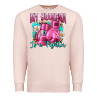 Pale Pink Breast Cancer My Grandma Is A Fighter Premium Sweatshirt - Artiststas