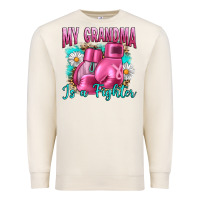Sandshell Breast Cancer My Grandma Is A Fighter Premium Sweatshirt - Artiststas