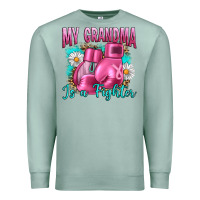 Seafoam Breast Cancer My Grandma Is A Fighter Premium Sweatshirt - Artiststas