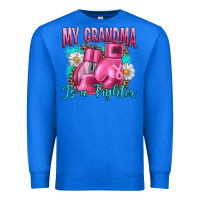 True Royal Breast Cancer My Grandma Is A Fighter Premium Sweatshirt - Artiststas