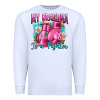 White Breast Cancer My Grandma Is A Fighter Premium Sweatshirt - Artiststas