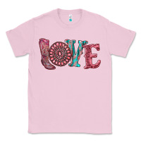 Bubblegum Pink valentine's day love with boots and gemstone Classic Tee - RanaPortraitStore