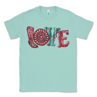 Seafoam valentine's day love with boots and gemstone Classic Tee - RanaPortraitStore
