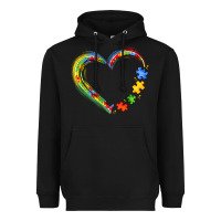 Black autism heart Heavyweight Hoodie - JahusDesignShop