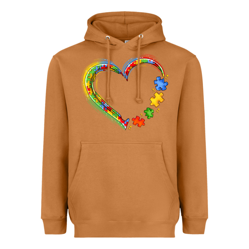 Autism Heart Heavyweight Hoodie by JahusDesignShop | Teevron