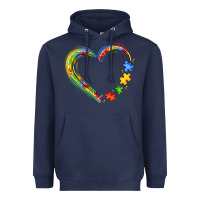 Navy autism heart Heavyweight Hoodie - JahusDesignShop