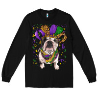 Mardi Gras Hat  English Bulldog Long Sleeve Tee | Teevron