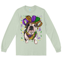 Matcha Mardi gras hat  english bulldog Long Sleeve Tee - RanaPortraitStore