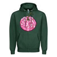 Sports Green pink pumpkin with breast cancer ribbons Zipper Hoodie - RanaPortraitStore