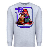 Heather Grey Caring For Your Demon Cat Tshirt Premium Sweatshirt - Bettercallsaul