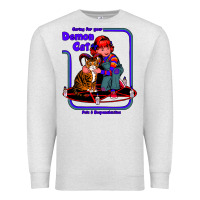 Oatmeal Heather Caring For Your Demon Cat Tshirt Premium Sweatshirt - Bettercallsaul