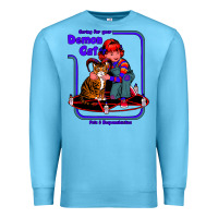 Ocean Blue Caring For Your Demon Cat Tshirt Premium Sweatshirt - Bettercallsaul