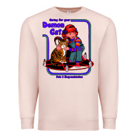 Pale Pink Caring For Your Demon Cat Tshirt Premium Sweatshirt - Bettercallsaul