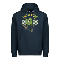 Navy lucky dude Premium Hoodie - MaliasSmallBusiness