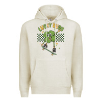 Oatmeal Heather lucky dude Premium Hoodie - MaliasSmallBusiness