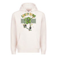 Pale Pink lucky dude Premium Hoodie - MaliasSmallBusiness
