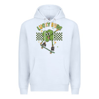 White lucky dude Premium Hoodie - MaliasSmallBusiness