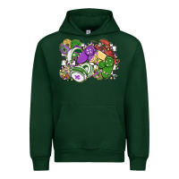 Foreset Green gamer mardi gras game controller Urban Hoodie - MaliasSmallBusiness
