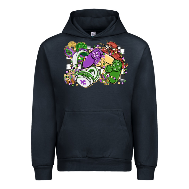 Gamer Mardi Gras Game Controller Urban Hoodie by MaliasSmallBusiness | Teevron