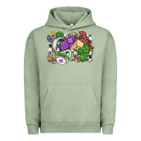 Pigment Oil Green gamer mardi gras game controller Urban Hoodie - MaliasSmallBusiness