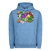 Pigment Pebble Blue gamer mardi gras game controller Urban Hoodie - MaliasSmallBusiness