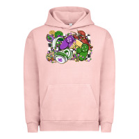 Pigment Salmon gamer mardi gras game controller Urban Hoodie - MaliasSmallBusiness