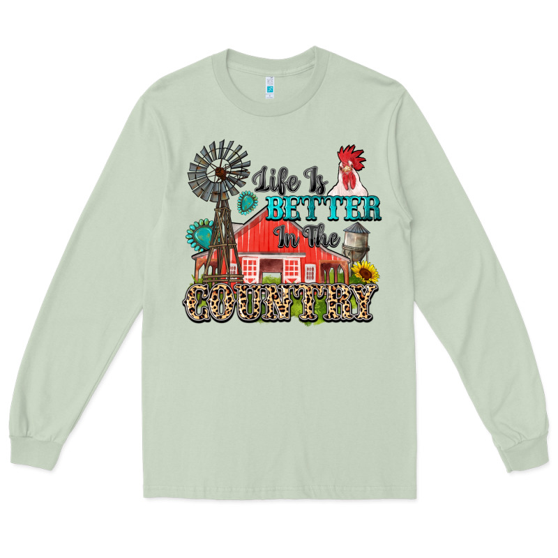 Life Is Better In The Country Long Sleeve Tee by Zillion Design Studio | Teevron