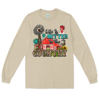 Mushroom life is better in the country Long Sleeve Tee - Zillion Design Studio