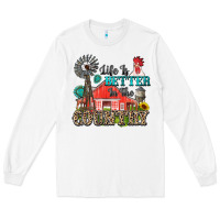 White life is better in the country Long Sleeve Tee - Zillion Design Studio