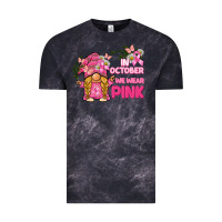 Cloud Black in october we wear pink gnome Vintage Tee - BarkalooDesign