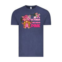 Vintage Denim in october we wear pink gnome Vintage Tee - BarkalooDesign