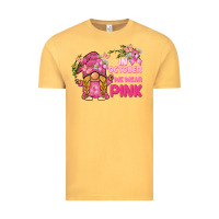 Vintage Mustard in october we wear pink gnome Vintage Tee - BarkalooDesign