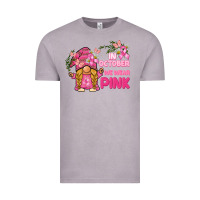 Vintage Zinc in october we wear pink gnome Vintage Tee - BarkalooDesign