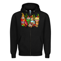 Black mexican gnomes coffee cups Zipper Hoodie - Zillion Design Studio
